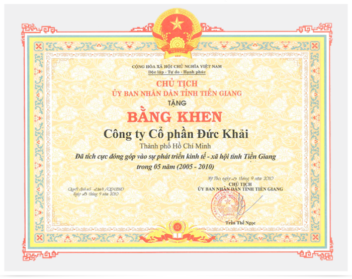 Contribution to economic development - social Tien Giang province